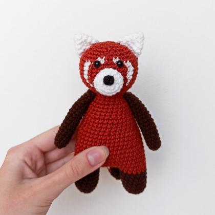 Amigurumi red panda Crochet red pan..