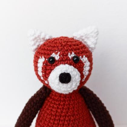 Amigurumi red panda Crochet red pan..