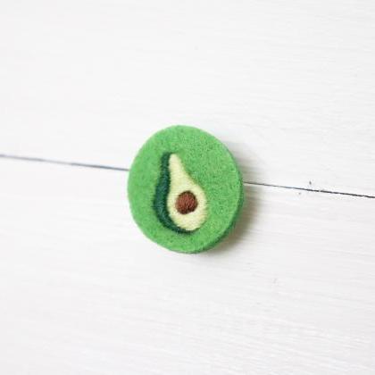 Miniature Embroidery Pin Avocado Brooch Avocado..