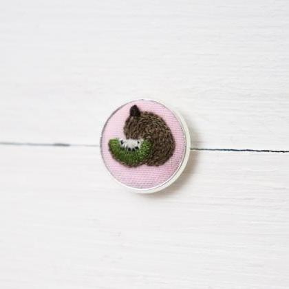 Miniature Embroidery Pin Kiwi Brooch Kiwi Pin..