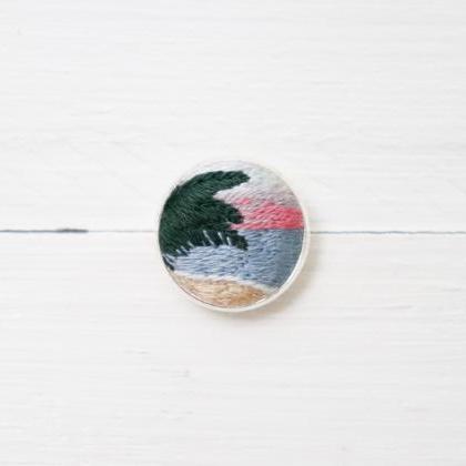 Miniature Embroidery Pin Sunrise Brooch Sunrise..