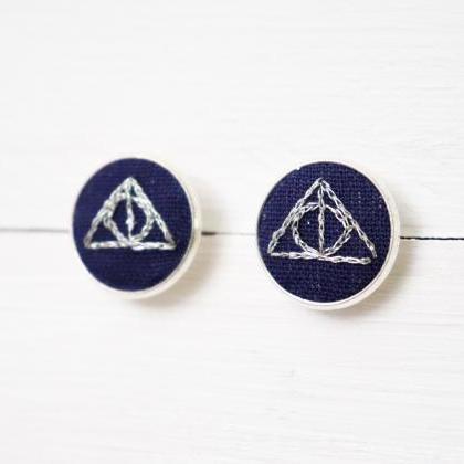Set Of 2 Miniature Embroidery Pin Embroidered..