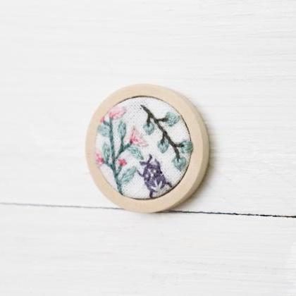 Miniature Embroidery Pin Floral Brooch Floral Pin..