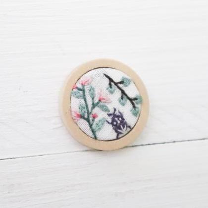 Miniature Embroidery Pin Floral Brooch Floral Pin..