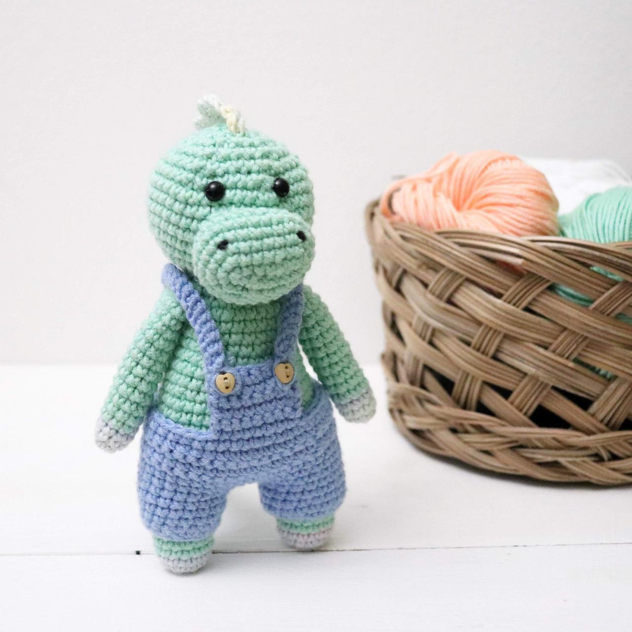 Amigurumi dino Crochet dino Plush dino Stuffed dino toy Crochet animal Baby soft toy Newborn baby gift Baby shower gift Dinosaur crochet