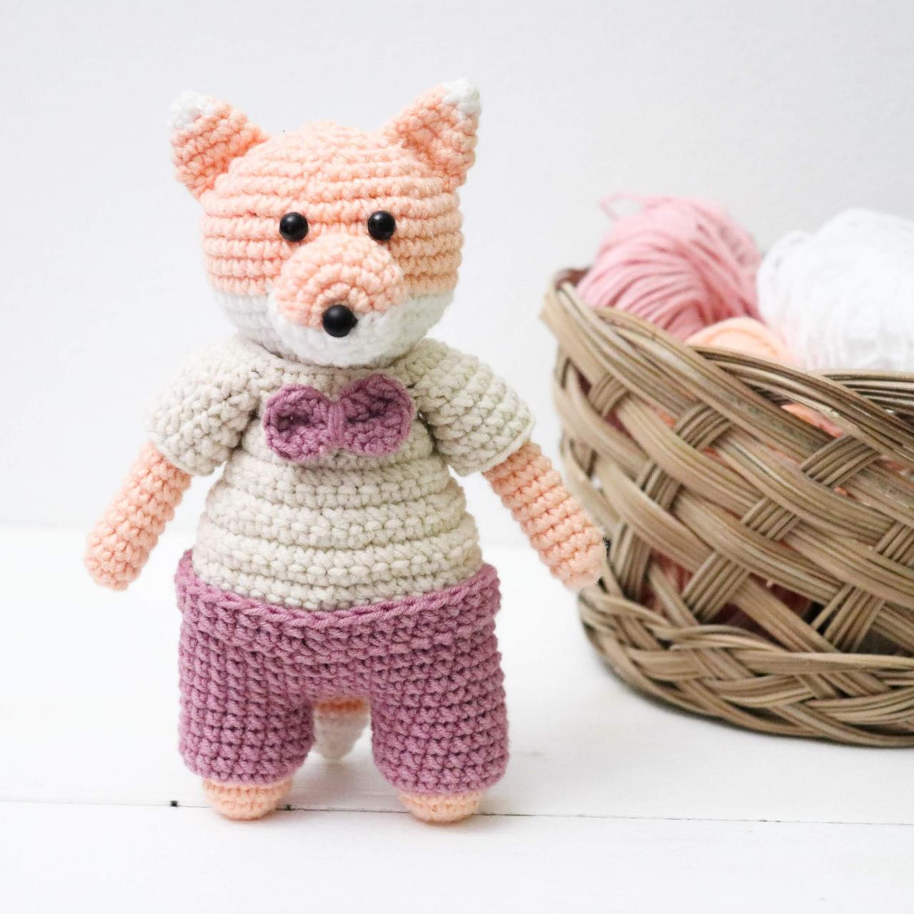Amigurumi fox Crochet fox Plush fox Baby soft toy Baby shower gift Baby gift Christmas gift Soft fox