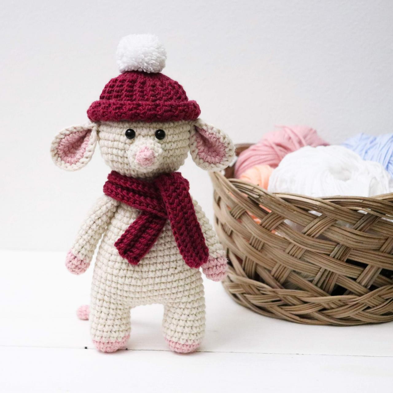 Amigurumi mouse Crochet mouse Plush mouse Stuffed mouse toy Crochet animal Baby soft toy Newborn baby gift Baby shower gift