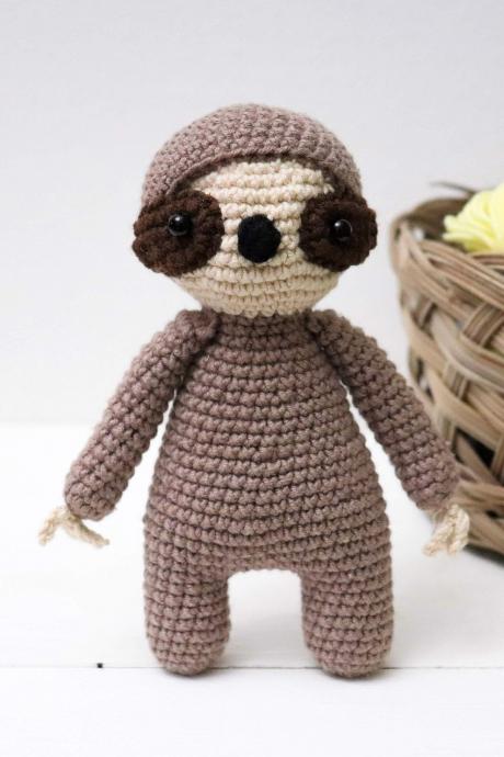 Amigurumi Sloth Crochet Sloth Plush Sloth Baby Soft Toy Baby Shower Gift Baby Gift Christmas Gift Soft Sloth